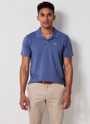 Polo elasticitate mâneci scurte albastru TOMMY HILFIGER bărbat
