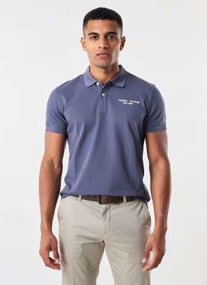 Polo elasticitate mâneci scurte albastru TOMMY HILFIGER bărbat