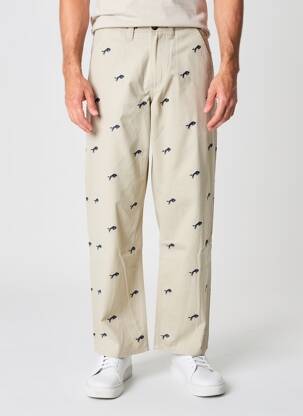 Pantalon larg buzunare mărime normală bej WRANGLER bărbat