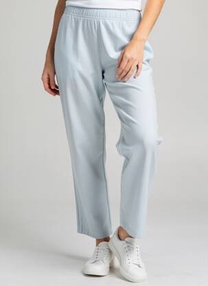 Pantalon drept țesătură poplin mărime normală albastru REIKO femeie