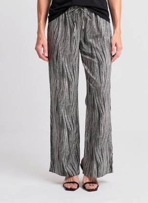Pantalon drept țesătură poplin mărime normală negru TAIFUN femeie