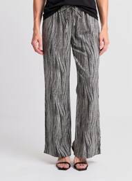 Pantalon drept țesătură poplin mărime normală negru TAIFUN femeie