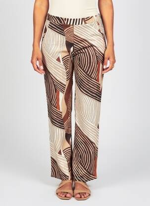 Pantalon drept elasticitate mărime normală bej ESCORPION femeie
