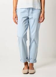 Pantalon chino țesătură poplin mărime normală albastru GERRY WEBER femeie