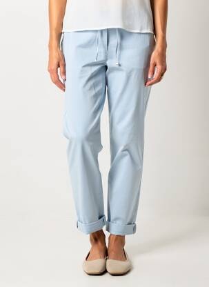 Pantalon chino țesătură poplin mărime normală albastru GERRY WEBER femeie