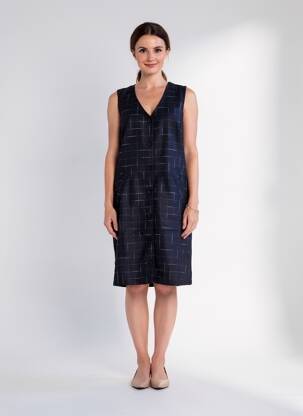 Rochie midi fără mâneci fără mâneci albastru ARMOR LUX femeie