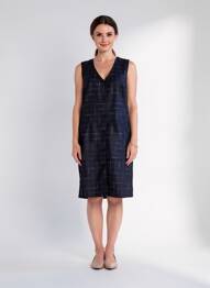 Rochie midi fără mâneci fără mâneci albastru ARMOR LUX femeie