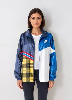 Jachete casual croială dreaptă albastru NIKE femeie