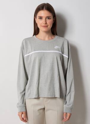 Tricou mâneci lungi mâneci lungi gri NIKE femeie