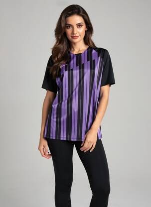 Tricou croială cambrată mâneci scurte negru NIKE femeie