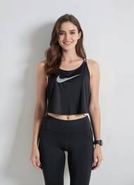 Top fără mâneci fără mâneci negru NIKE femeie