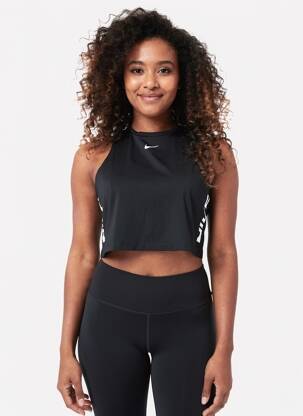 Top elasticitate fără mâneci negru NIKE femeie