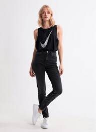 Maiou croială dreaptă fără mâneci negru NIKE femeie
