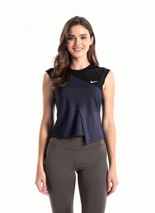 Tricou elasticitate mâneci scurte negru NIKE femeie
