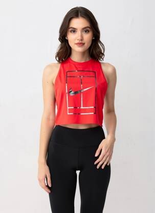 Top elasticitate fără mâneci roșu NIKE femeie