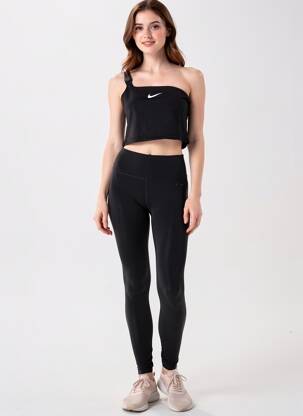 Top elasticitate fără mâneci negru NIKE femeie