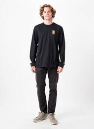 Tricou croială cambrată mâneci lungi negru NIKE bărbat