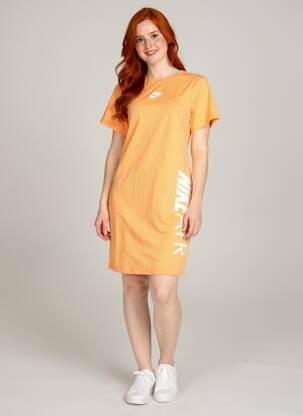 Rochie scurtă mâneci scurte mâneci scurte portocalie NIKE femeie