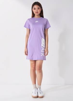 Rochie scurtă mâneci scurte mâneci scurte violet NIKE femeie