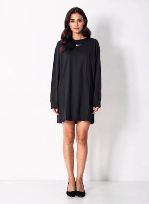 Rochie scurtă mâneci lungi mâneci lungi negru NIKE femeie