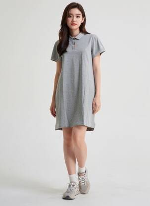 Rochie scurtă mâneci scurte mâneci scurte gri NIKE femeie