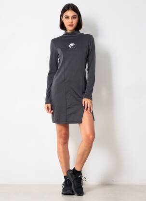 Rochie scurtă mâneci lungi mâneci lungi negru NIKE femeie