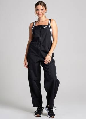 Salopetă-pantalon bretele subțiri bretele subțiri negru NIKE femeie