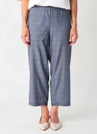 Pantalon trei sferturi croială dreaptă mărime normală albastru MERI & ESCA femeie