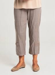 Pantalon trei sferturi croială dreaptă mărime normală maro FRANCE RIVOIRE femeie