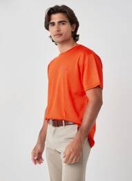 Tricou elasticitate mâneci scurte portocaliu CAMBERABERO bărbat