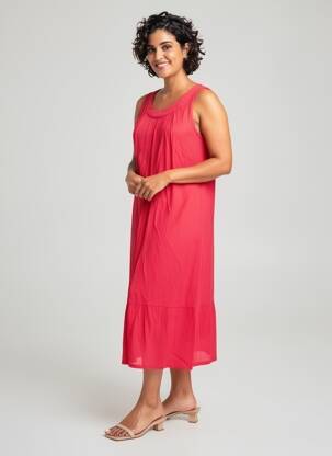Rochie midi fără mâneci fără mâneci roz MERI & ESCA femeie