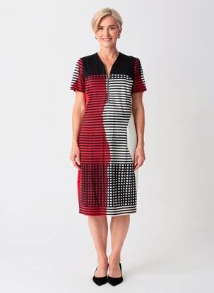 Rochie midi mâneci lungi mâneci lungi roșu MERI & ESCA femeie