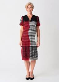 Rochie midi mâneci lungi mâneci lungi roșu MERI & ESCA femeie