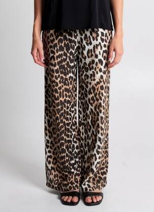 Pantalon larg țesătură poplin mărime normală maro VERO MODA femeie