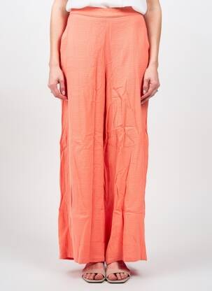 Pantalon larg țesătură crep mărime normală portocalie VERO MODA femeie