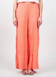 Pantalon larg țesătură crep mărime normală portocaliu VERO MODA femeie