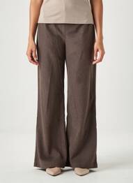 Pantalon larg mărime normală mărime normală maro VERO MODA femeie