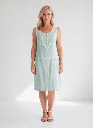 Rochie midi fără mâneci fără mâneci verde MERI & ESCA femeie