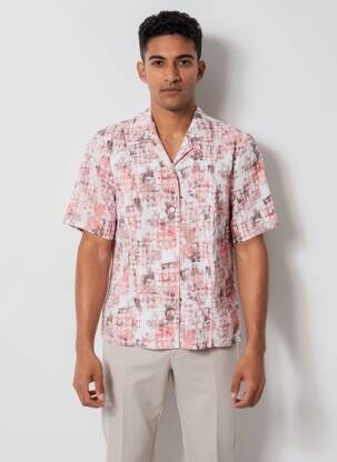Tricou croială dreaptă mâneci scurte roz GUY DUBOUIS bărbat