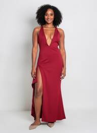 Rochie lungă fără mâneci fără mâneci roșu BABYBOO femeie