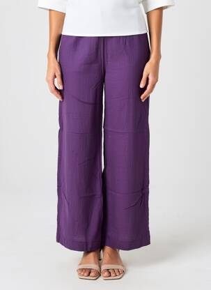 Pantalon larg țesătură crep mărime normală violet RUE MAZARINE femeie