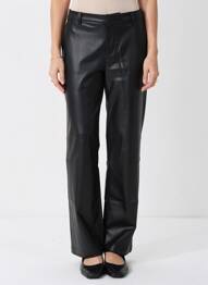 Pantalon drept închidere cu fermoar sub clapetă cu cârlig negru VERO MODA femeie