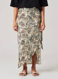 Fustă lungă imprimeu fantezie bej AWARE BY VERO MODA femeie