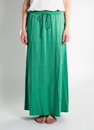 Fustă lungă croială evazată verde VERO MODA femeie