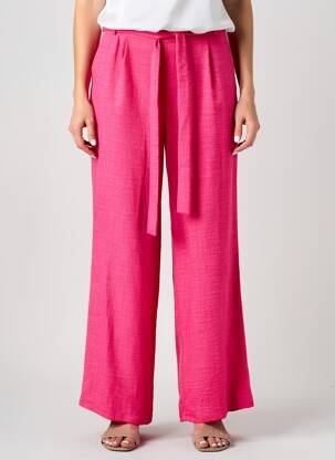 Pantalon larg croială fluidă mărime normală roz GEVANA femeie