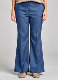 Pantalon evazat mărime normală mărime normală albastru GEVANA femeie