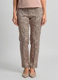 Pantalon slim talie înaltă talie înaltă verde GEVANA femeie