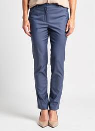 Pantalon slim talie elastică mărime normală albastru GEVANA femeie