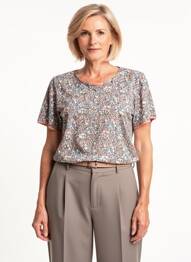 Tricou elasticitate mâneci scurte albastru GEVANA femeie
