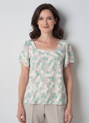 Tricou elasticitate mâneci scurte bej GEVANA femeie